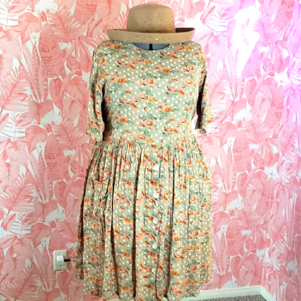 90s grunge floral dress